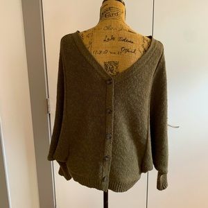 Olive green batwing sweater size small
